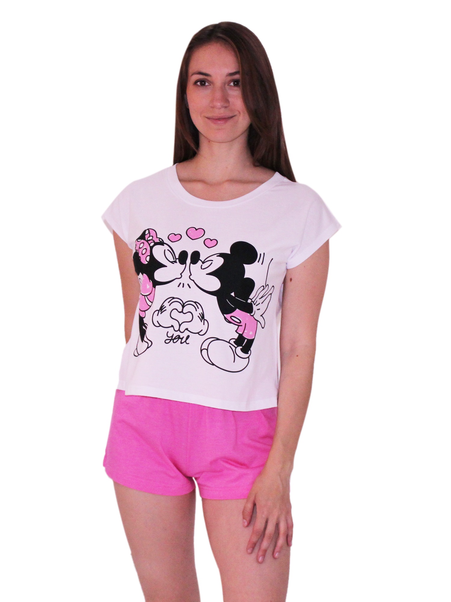 fútbol americano Sistemáticamente agitación Pijama Algodón Mujer Estampado Minnie & Mickey Mouse - Tiare